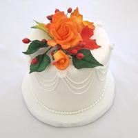 Fall Wedding Cutting Cake 