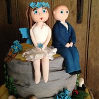 Woodland theme wedding cake