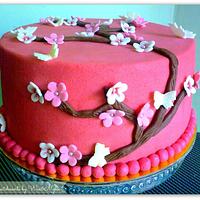 Cherry Blossom themed Cake