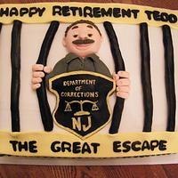 Retirement cake for a corrections officer