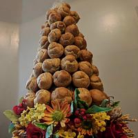 Croquembouche with Sugar Flowers