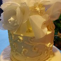 Elopement Rustic wedding cake