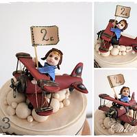 Vintage airplane cake