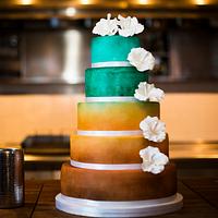 Wedding cake airbrushed