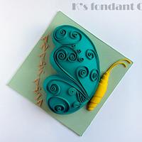 Quilled Butterfly Cake