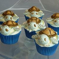 Baby Turtle Cupcakes