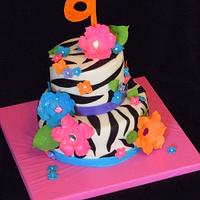 Tropical Zebra Cake
