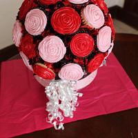 Valentines Cupcake Bouquet 