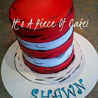 Smash Cake, Buttercream Icing with Fondant Red Stripes
