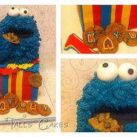 Cookie Monster in a birthday box