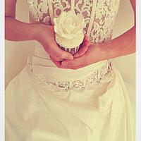 Wedding lace cupcake