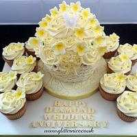 Diamond Wedding Giant Cupcake