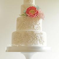 Lace Appliques and Sugar Flowers