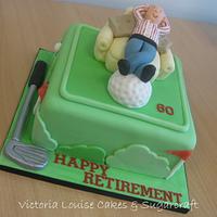 Golf Retirement Cake