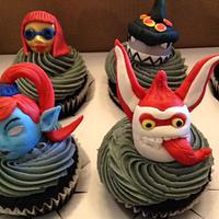 Skylander cupcakes 2nd try