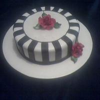 Black and White birthday cake