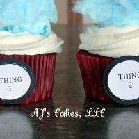 Thing 1 and Thing 2 Cupcakes