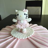 Hello kitty baby shower cake