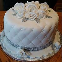 Quilted Cake with Roses