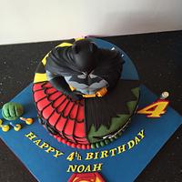Superheroes cake 