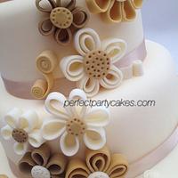 Quilled Flower wedding cake
