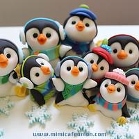 Penguin Family Cupcake Toppers