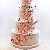 Cherry Blossom Wedding Cake 