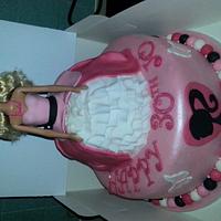 barbie 30th birthday cake 