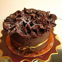 Chocolate Wrapped Ruffle Cake