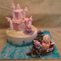 Peppa and George Princess and Pirates cake