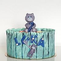 Cute teddy bear cake