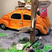 VW Beetle Birthday Cake