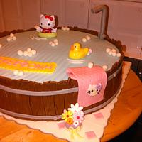 Hello kitty in the pool!