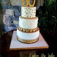 50th Wedding  Anniversary Cake.
