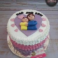 Dad and son cake