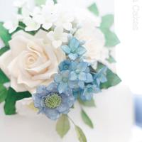 Hydrangeas, Roses and Scabious