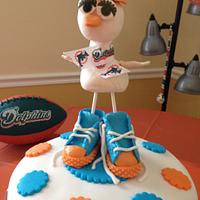 Miami Dolphins Baby Shower Cake