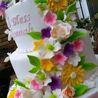 Floral Communion/Confirmation Cake 