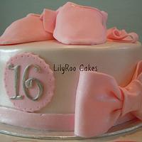 Ballet shoe sweet 16 cake