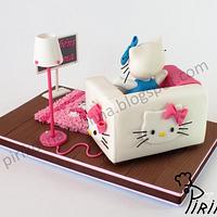 Hello Kitty relaxing