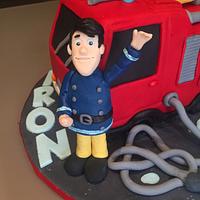 Sam the fireman cake