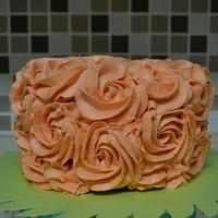 Peach rosette cake 
