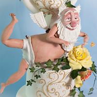 Cupid old man valentine cake