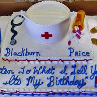 Nursing hat medical cake