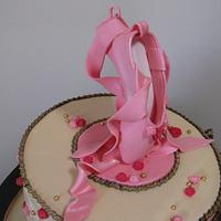 ballet slippers cake