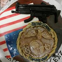 military birthday cake