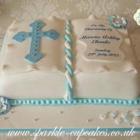 Bible Christening Cake & Cupcakes