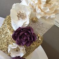 Gold Sequin Cake