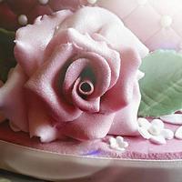 Teacup and rose - vintage cake