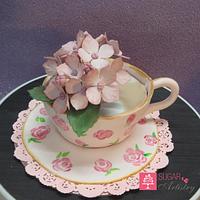 A Cup of Tea with flowers